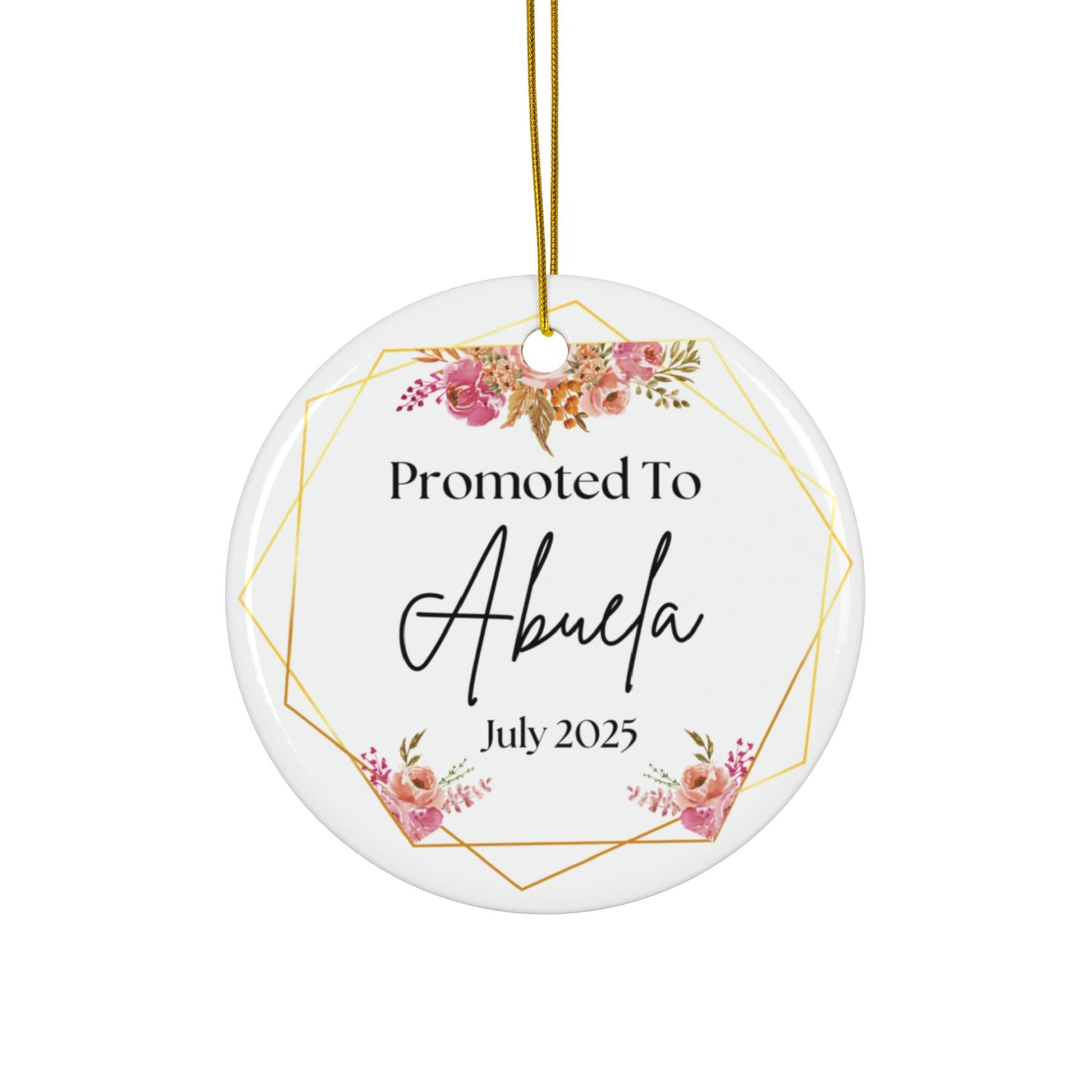 Promoted To Abuela Ornament, Personalized Abuela Ornament, Abuelita To Be Gift, Grandparent Announcement, Pregnancy Announcement Ornament
