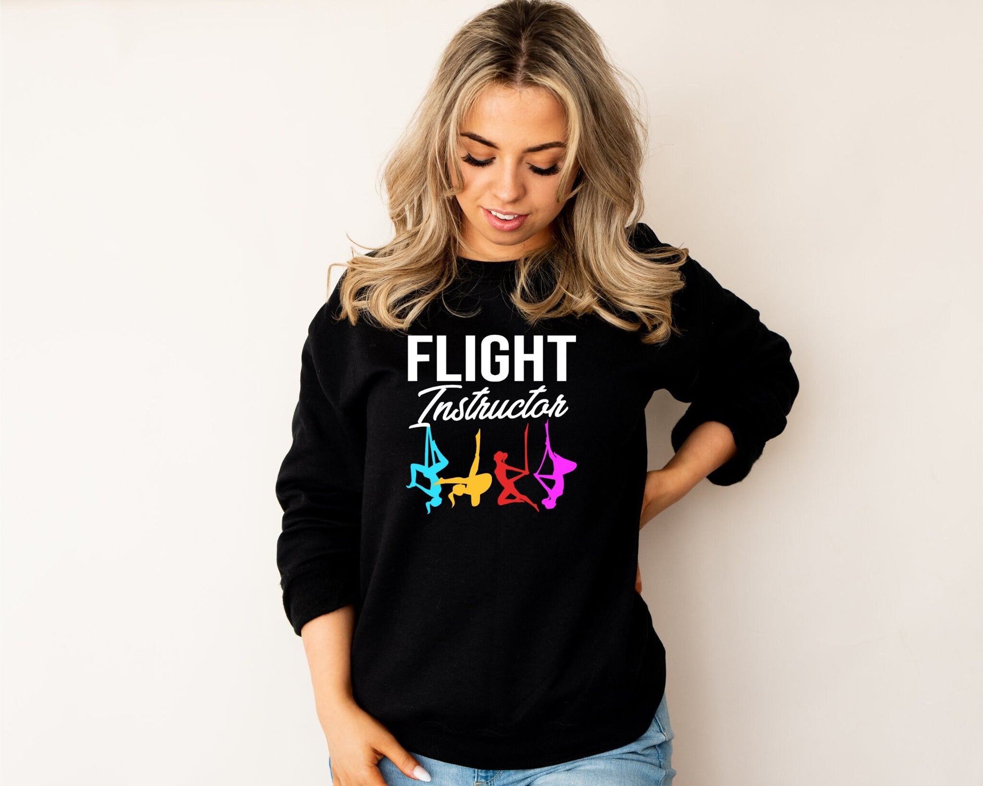 Aerial Dance Sweatshirt,Funny Aerial Yoga Shirt,Aerialist Gift,Acrobatic Dancer,Aerial Fitness,Aerial Yoga Instructor Sweatshirt, Aerialist