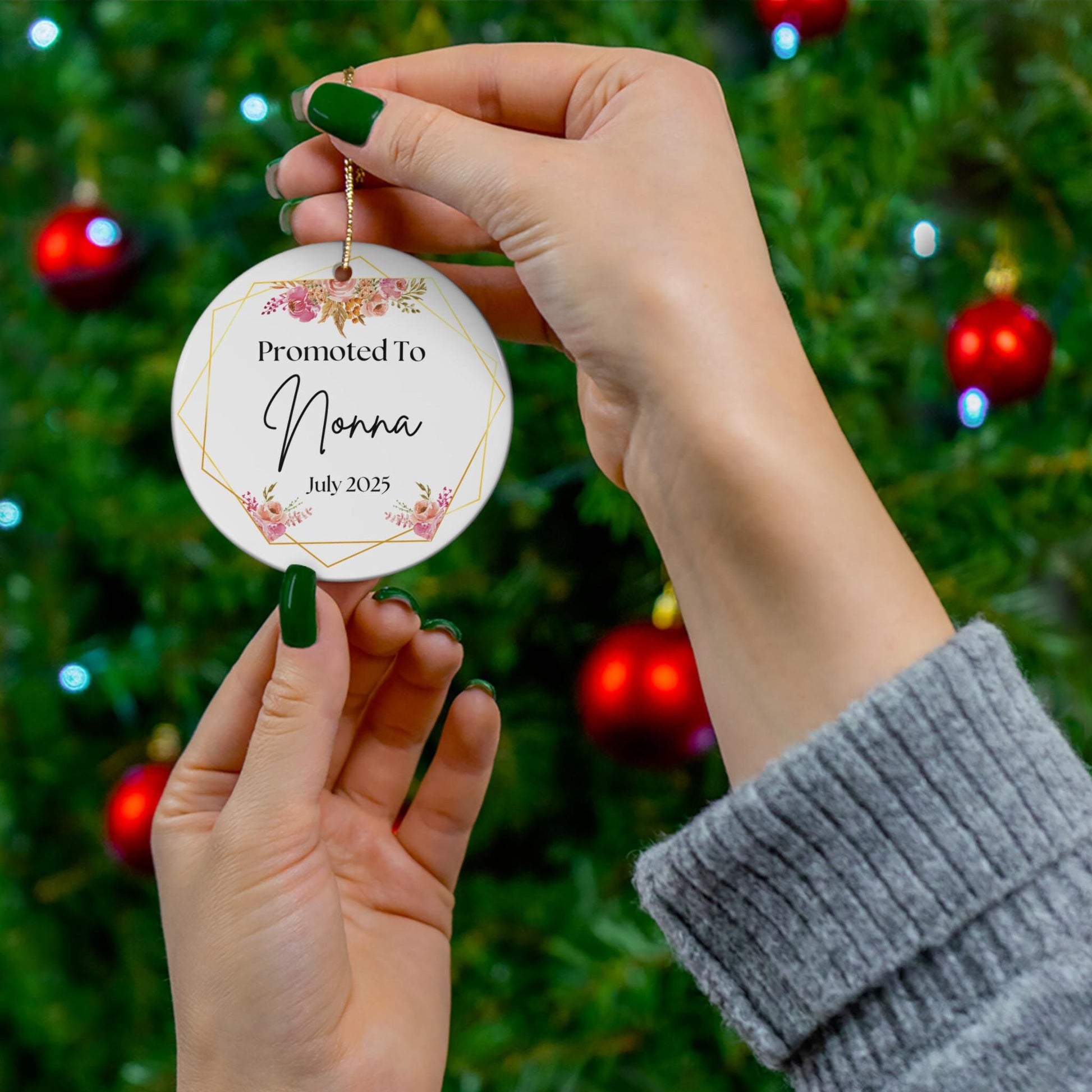 Promoted To Nonna Ornament, Personalized Nonna Ornament, Grandma To Be Gift, Italian Grandma Gift, Pregnancy Announcement, Baby 1st Ornament