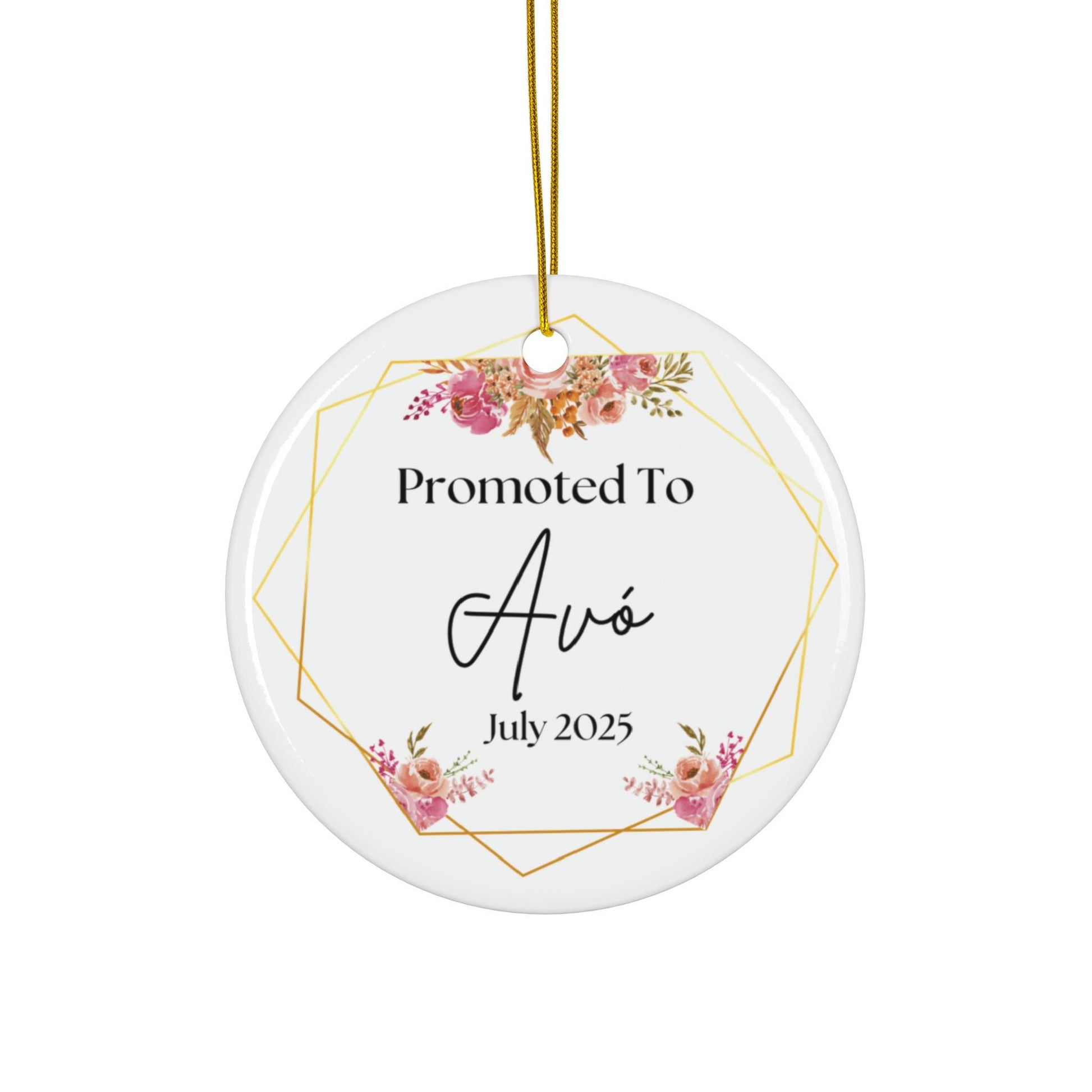 Promoted To Avo Ornament, Personalized Avo Ornament, Avo To Be Gift, Grandparent Announcement, Portuguese Grandma Gift, Portuguese Ornament